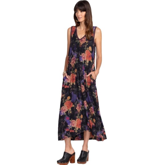 Johnny Was Bossa Nova V-Neck Maxi Dress Boho Chic XS EUC! - Picture 1 of 12